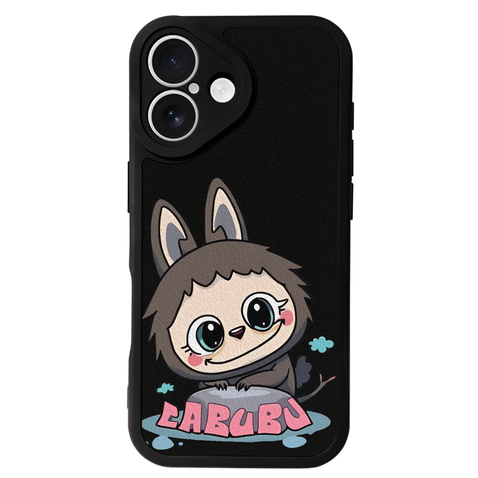 ラブブ グッズ ラブブ - IPhone 16シリーズ対応 ・ シリコンスマホケース ・ レザー調 ・ 高精度フィット ・ 耐衝撃 ・ ワイヤレス充電対応 ・ 精密カット